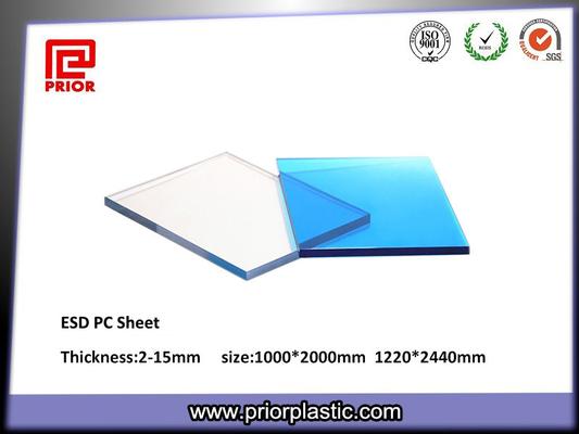 Clear ESD polycarbonate sheet with 2-15mm thickness